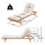 Ensemble de 2 chaises longues avec coussin