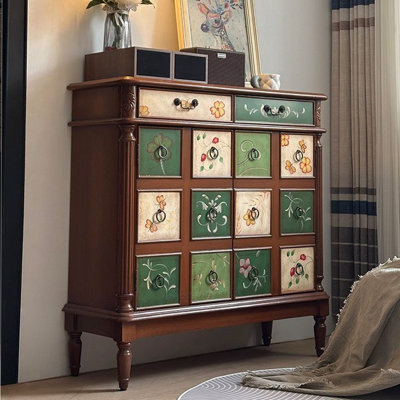 Brown+Green+Beige Solid + Manufactured Wood Shoe Storage Bench