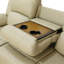 Canapé de salon et causeuse beige en cuir végétalien manuel 2 pièces Beige-576006404
