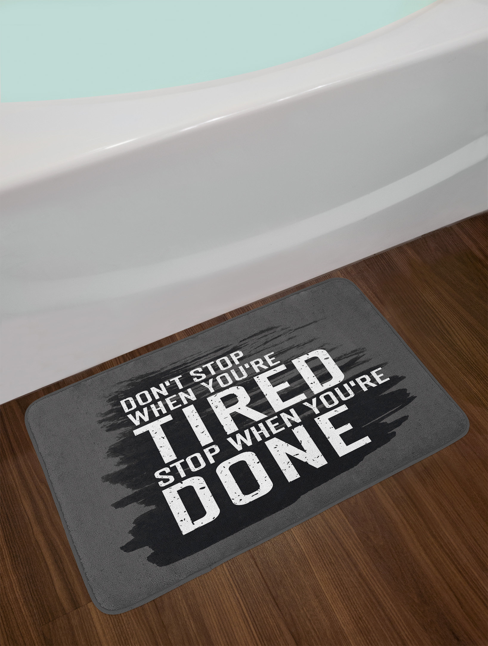East Urban Home Motivational Fitness Bath Rug | Wayfair