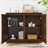 Walnut-Colored Sideboard, Buffet Cabinet With 2 Outlet Holes, Storage Cabinet For Entryway, Hallway, Living Room, Kitchen, Dining Room, 39"×9.25"×32.63"