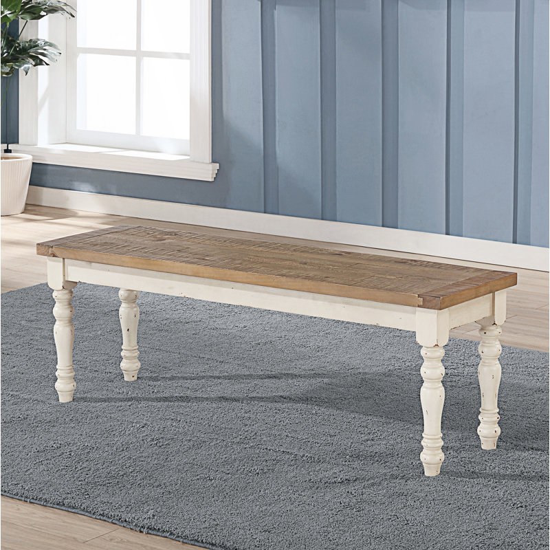 Banc de salle à manger rembourré Modern, Blanc