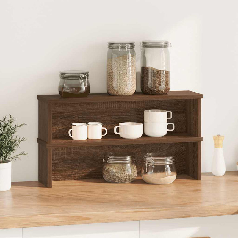 Supports de cuisine empilables 2 pièces Sonoma 5,9 x 6,3 po, H 6,3 po x l 23,6 po x P 5,9 po, Gris clair