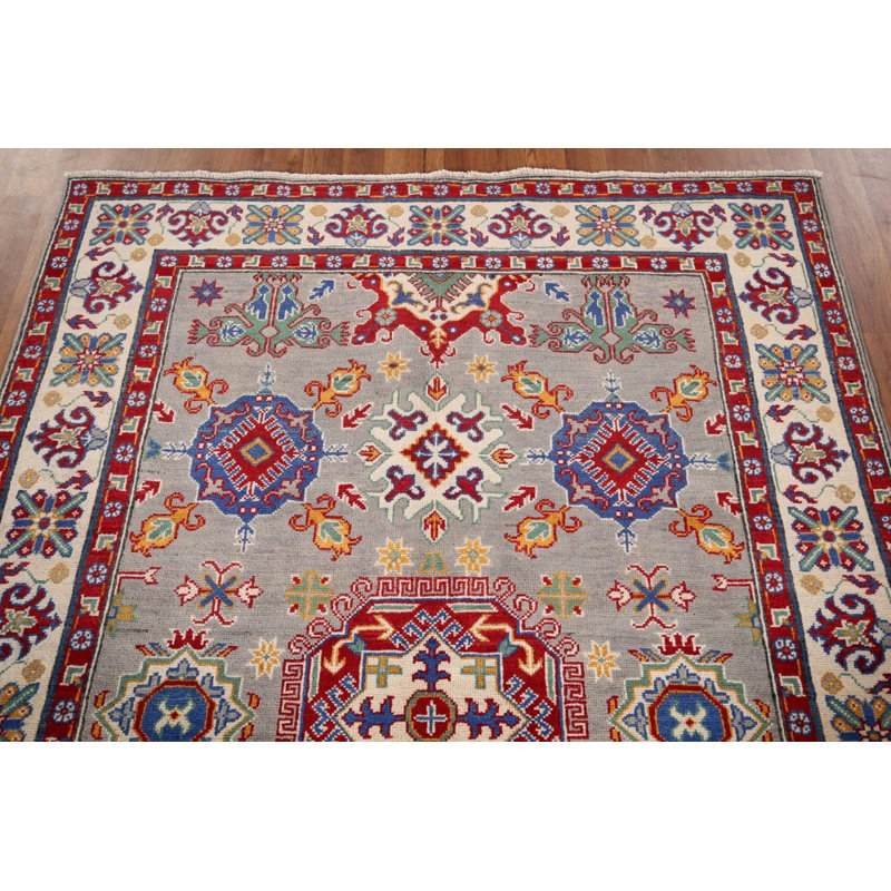 Tapis oriental fait à la main Kazak 5 x 7