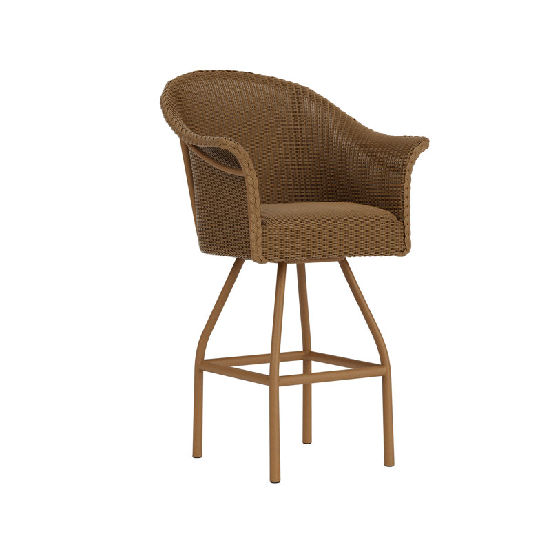All Seasons Outdoor Swivel Bar Stool, White