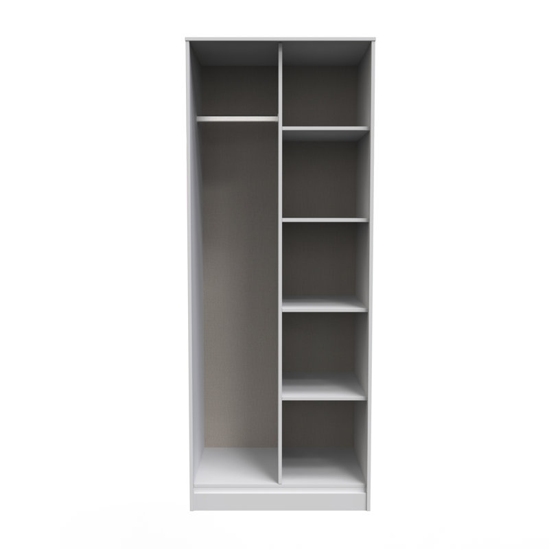 Baturhan Manufactured Wood Wardrobe, Graphite/Grey