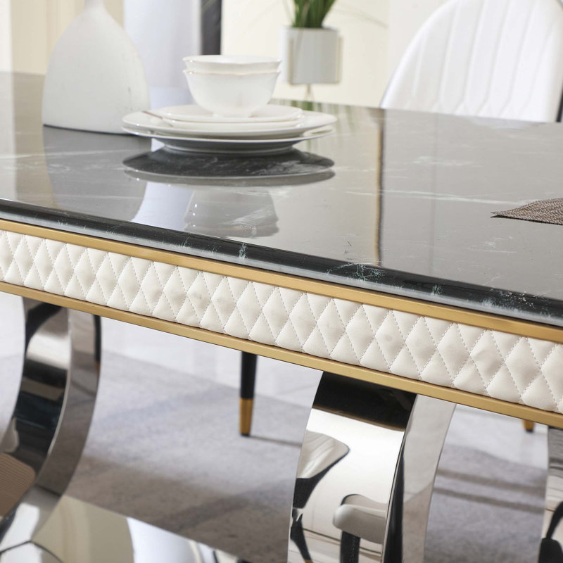 78.7"Faux Marble Dining Table(Dining Table Only)