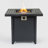 28-inch Iron Square Propane Fire Pit Table
