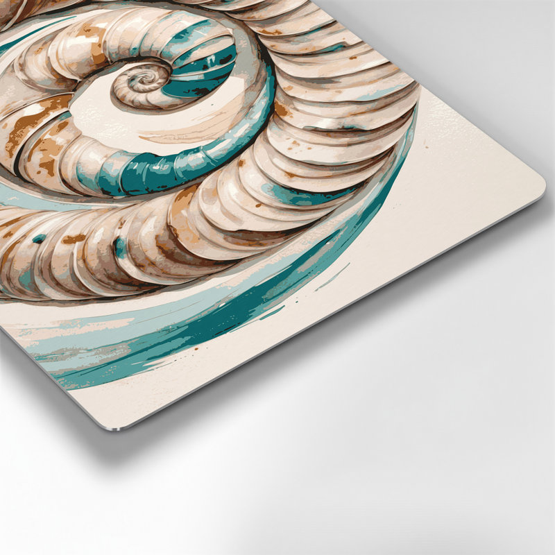 Art mural en métal beige Collection Coastal Conch
