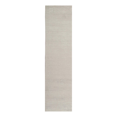 Modern One-of-a-Kind 3x12 Hand Knotted Area Rug
