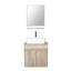 Ensemble de meuble-lavabo mural simple 24 po avec miroir Leopoldo-889170305