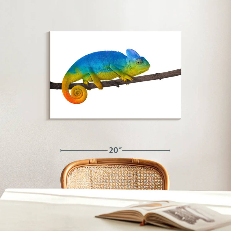 Brampt Vibrant Blue Chameleon, 16" H x 24" W