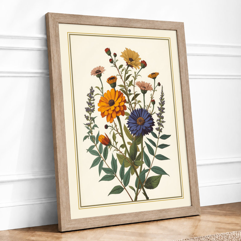 Study In Gold Botanical - Print, A1 - 84.1 x 59.4 cm, Oak