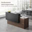Modern Rectangular Reception Desk With Privacy Panel & Cable Management - Durable Front Office Desk For Business Lobby, Salon, Or Retail Store-849244585
