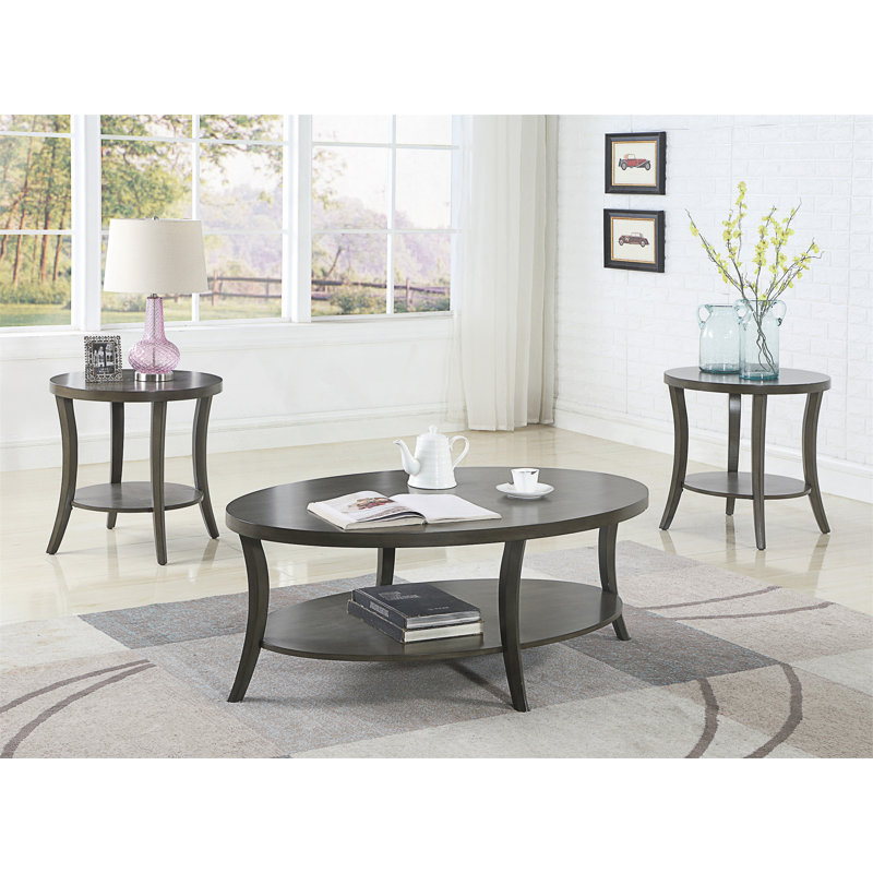 Ensemble de tables basses Perth, Gris