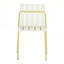 Ensemble de 4 chaises à blocs de couleur à rayures modernes pour les repas et la détente intérieur / extérieur-682362391