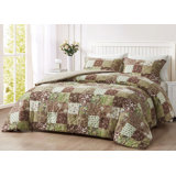 Boho Printed Patchwork Lightweight Washed Cotton Comforter Set 