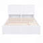 Lit moderne, lit plateforme avec rangement et tablettes