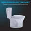 Toilette allongée deux pièces à double chasse 1,28 et 0,8 GPF TOTO® Drake® à double chasse Dynamax Tornado Flush® de 10 pouces avec CEFIONTECT® et siège à fermeture en douceur, blanc lavable et prêt, coton blanc-40849698