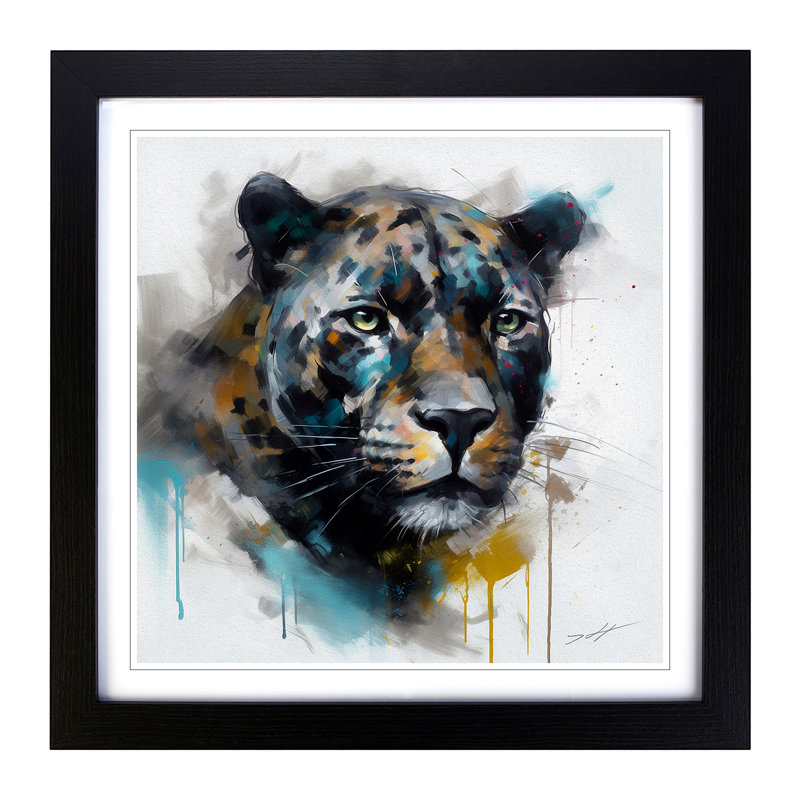 Panther - Framed Print, Black