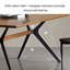 Table de salle à manger rectangulaire en bois massif de style rétro-1465042796