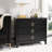 Contemporary Velasco 32'' W Nightstand – Bedroom Chest with 3 Pullout Drawers & Chic Quatrefoil Pull-36526337