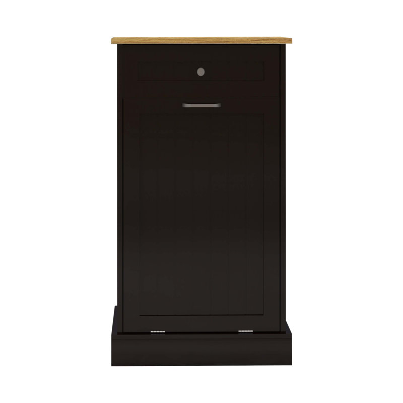 Armoire à ordures inclinable, Noir