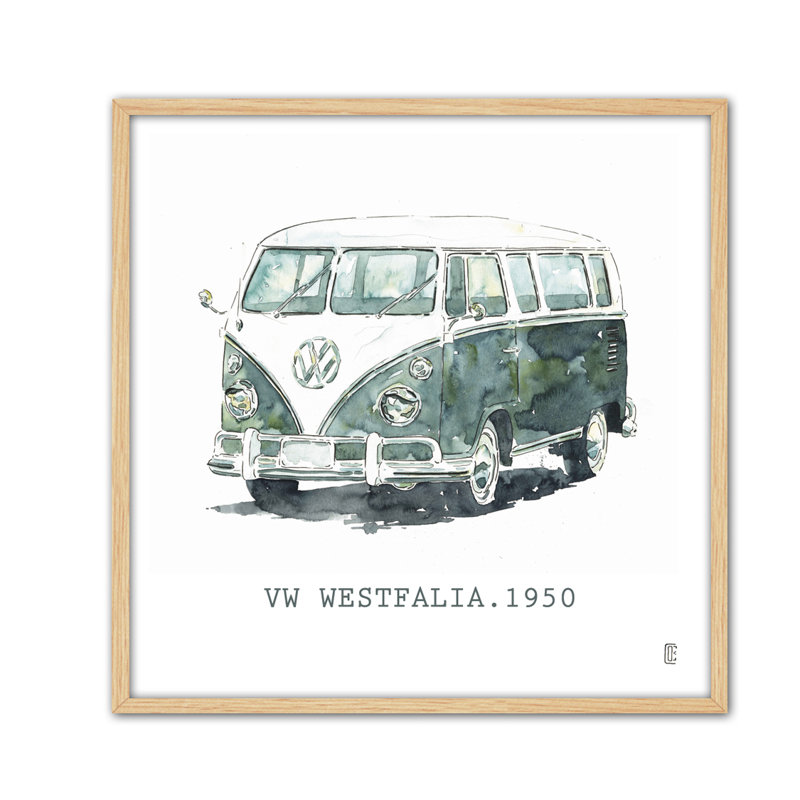 Objects Westfalia CE82 by César Ortiz Echagüe - Single Picture Frame Painting, 40cm H x 40cm W x 3cm D