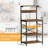 Kickemuit 23.5" Kitchen Bakers Rack, Baker Rack with Power Outlet, Bakery Rack with Microwave Stand Storage Shelf, Coffee Bar Table with 6 S-shaped Hooks-1781631008