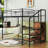 Ardella Metal Loft Bed with Desk and Wardrobe-1267548847-1267548844