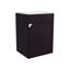 Meuble-lavabo de salle de bain avec lavabo, 1 porte, wengé noir-662223640