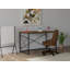 Bureau d'étude moderne avec structure en métal, finition noyer et noir, 47,6 po x 28,3 po x 23,6 po | 100% panneau de particules enduit de mélamine, épaisseur de 0,7 pouce | Design industriel, durable et élégant pour la maison ou le bureau-611843456
