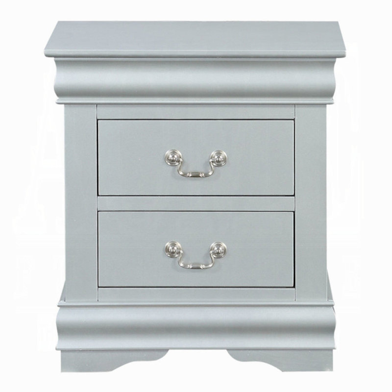 Louis Philippe III Nightstand, Silver