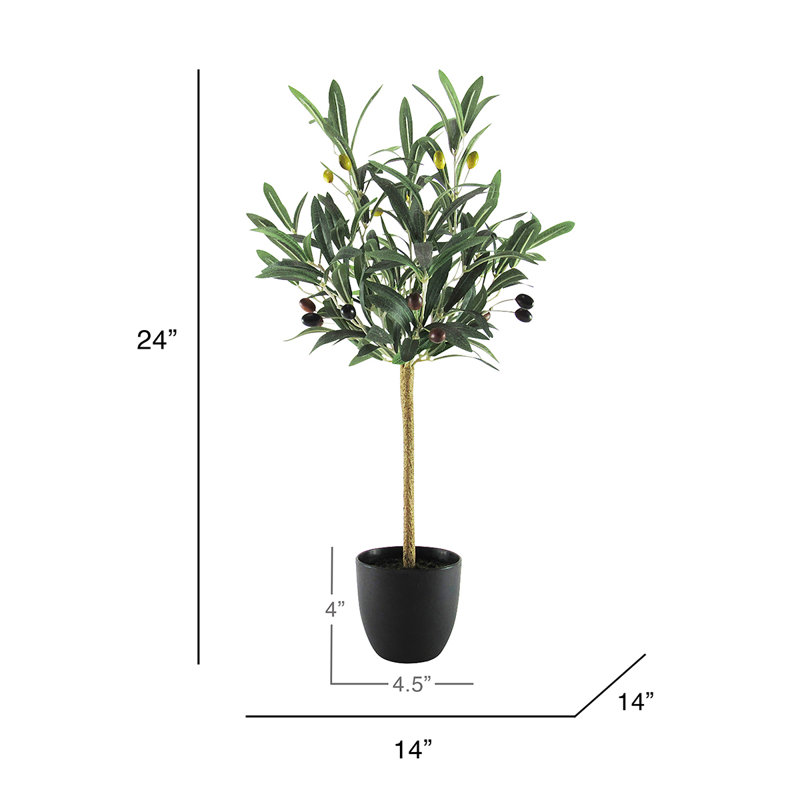 24" Artificial Olive Tree in Pot