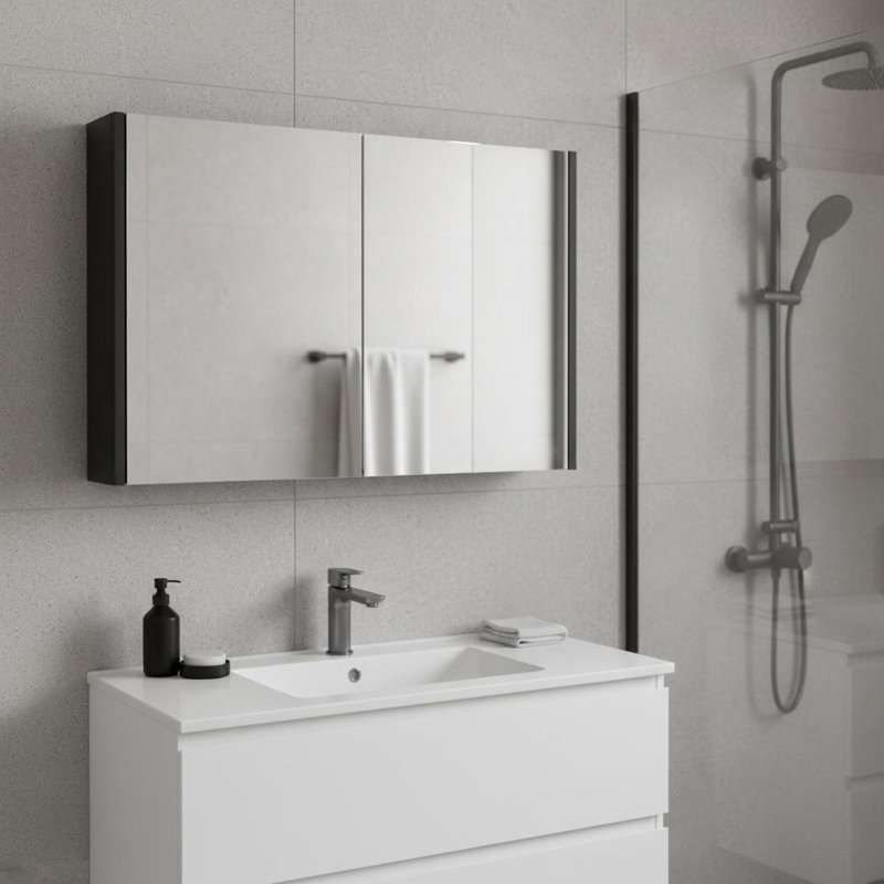 Meuble-lavabo flottant avec miroir 32 po