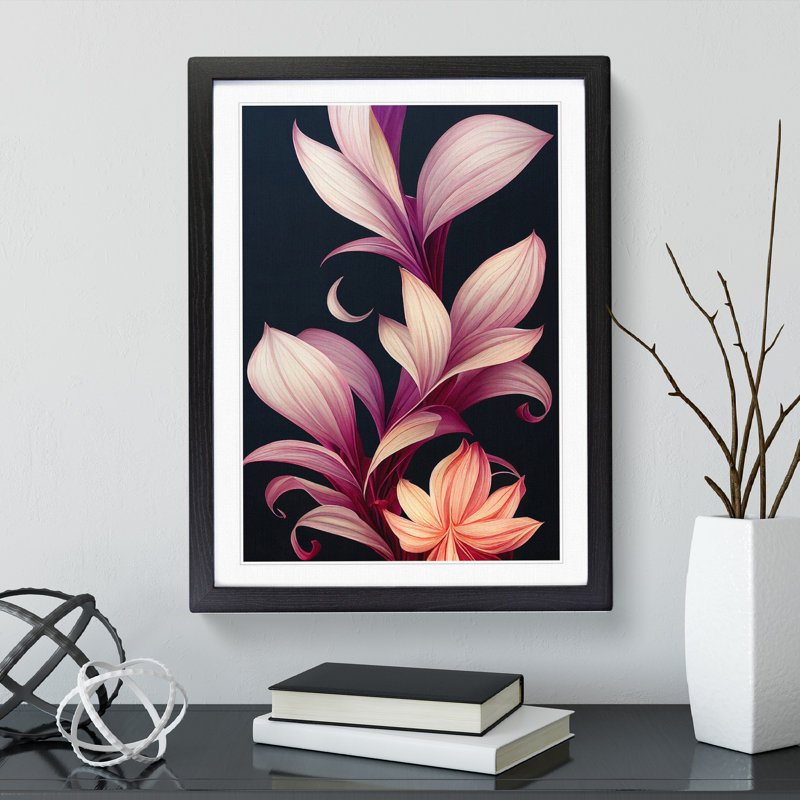 Breathtaking Flowers - Single Picture Frame Print, Black, 64cm H x 46cm W x 2cm D