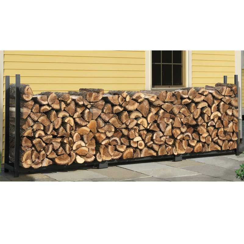 Ultra Duty Firewood Rack, 46.8" H x 140.5" W x 14.3" D