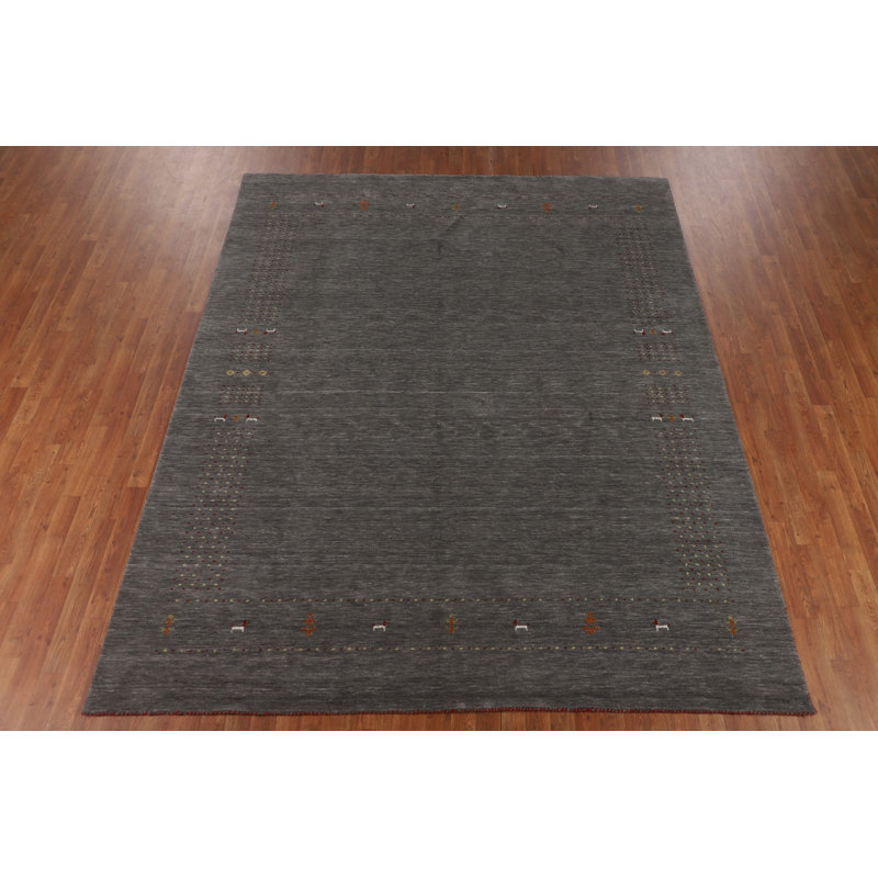 Tapis oriental tribal gris Gabbeh 8