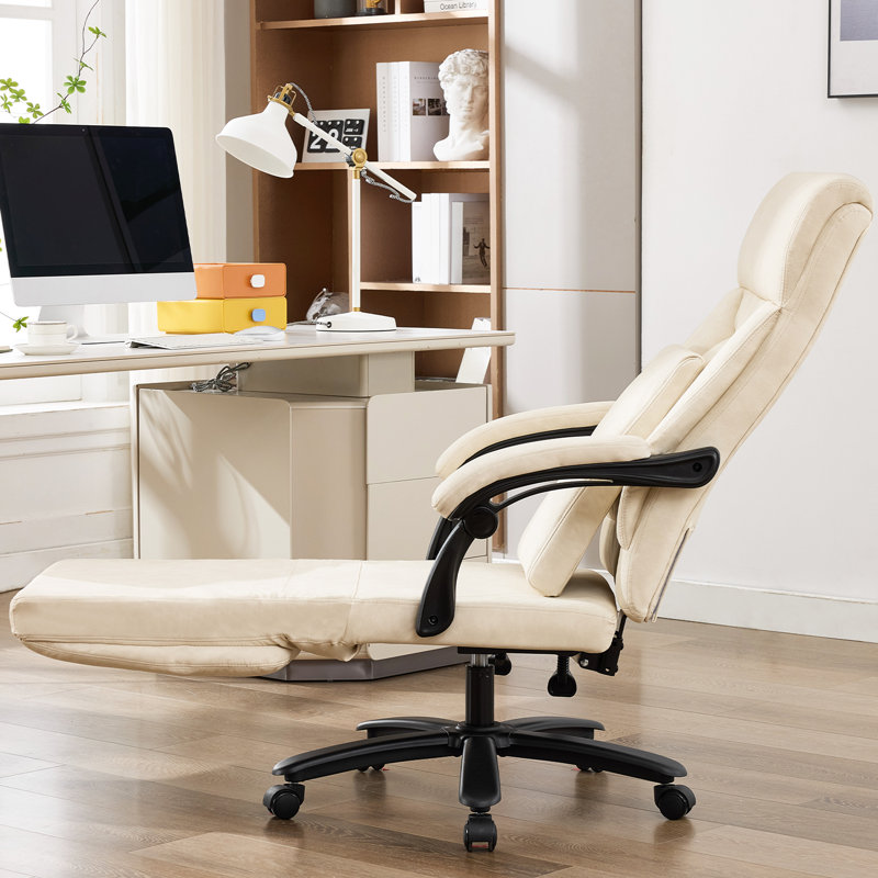 Calene High Back Executive Office Chair, Ergonomic Design Thick Cushion Desk Chair, PU Leather Adjustable Swivel Chair for Home & Office