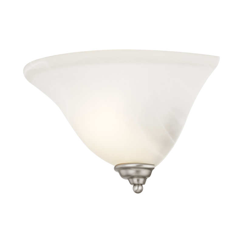 Aquala Steel Flush Mounted Sconce, Brushed Nickel