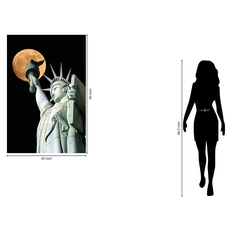 Art mural en verre trempé sans cadre Liberty Moonlight - 40 po x 60 po