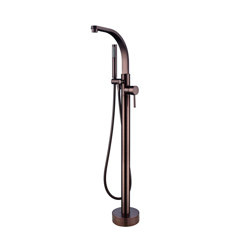1 Handle Bathroom Freestanding Tub Filler with Diverter, Oil Rubbed Bronze