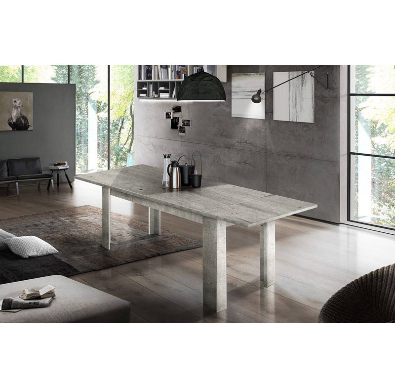Biggoms Extendable Dining Table, Cement