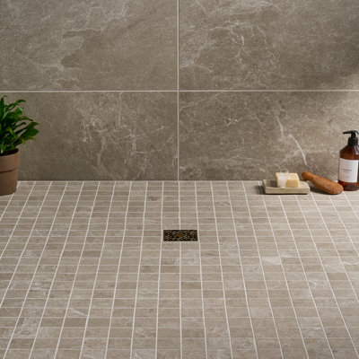 Limetech 11,81 po X 11,81 po Carreau de mosaïque de plancher et de mur en porcelaine matte (0,96 pi2 / chaque)