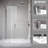 UKH07 61-1/8 to 62 in. W X 38 in. D X 80 in. H Frameless Hinged Shower Door in Chrome with EnduroShield 3/8 in. Clear Glass with 30 in. Door Panel-122547623-122547672
