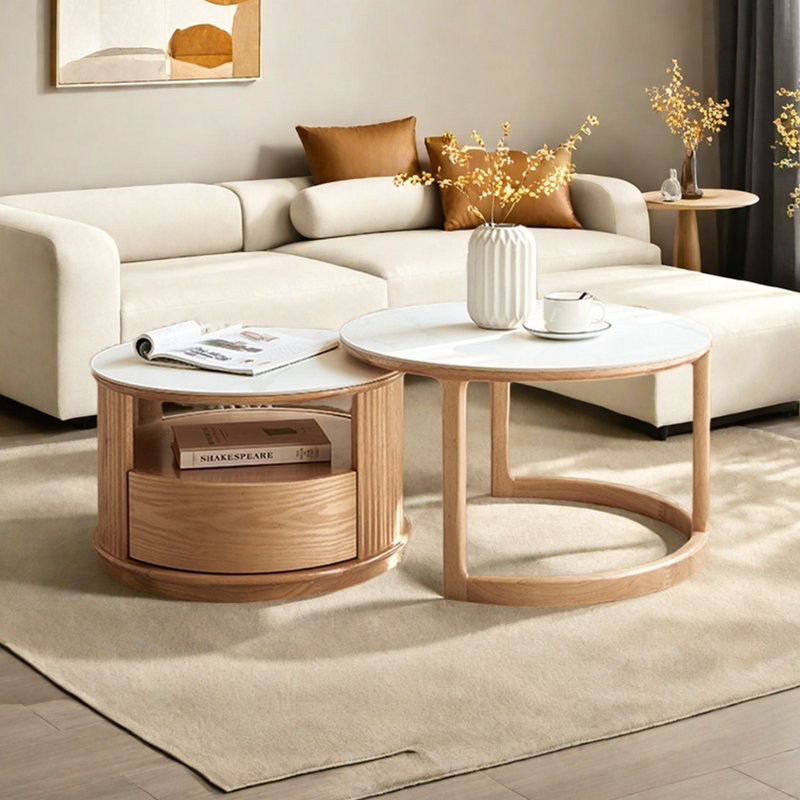 Log style rock plate end table