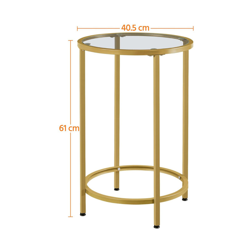 Glass Top End Table