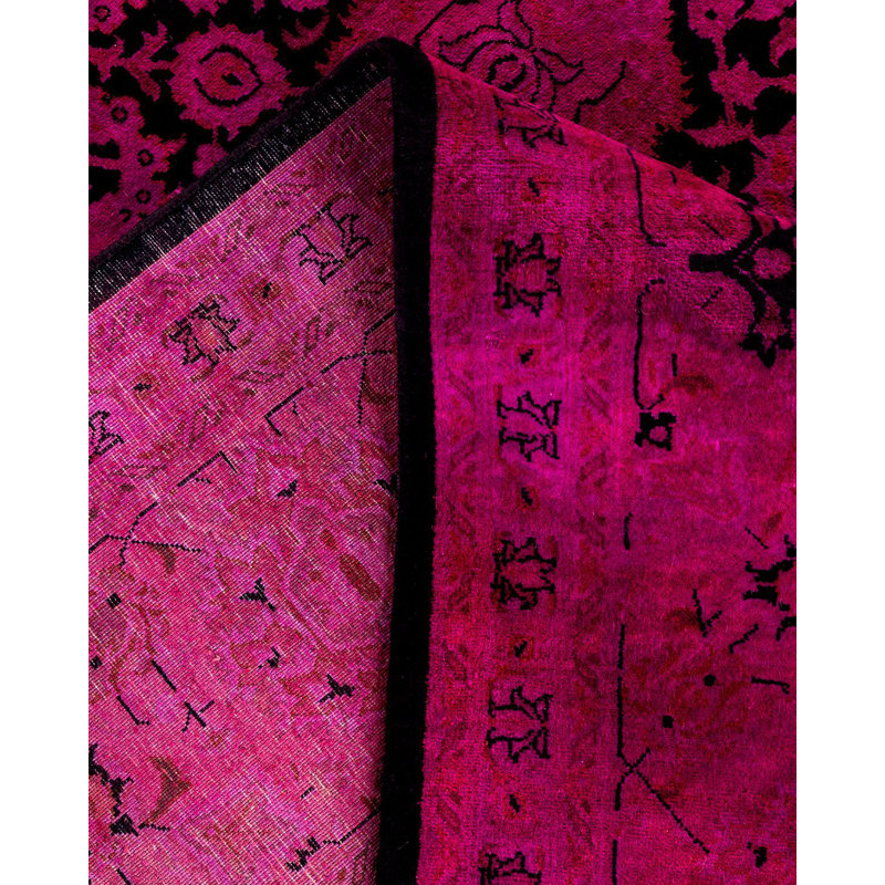 Tapis unique noué à la main Weirsky - rose Weirsky