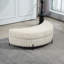Fauteuil demi-tonneau rembourré avec repose-pieds-108805424