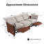 77" Wide 3 Seater Modern Soft Upholstered Power Reclining Sofa with USB for Living Room-531040664